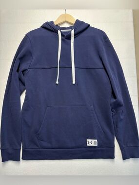 Under Armour Men’s Medium Loose Fit Navy Blue Pullover Hoodie Kangaroo Pocket